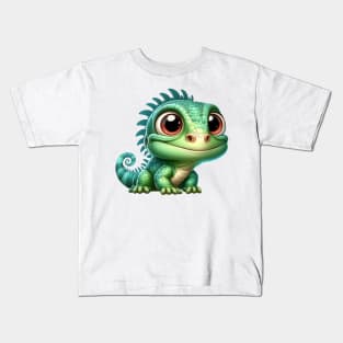 Baby Iguana Illustration Kids T-Shirt